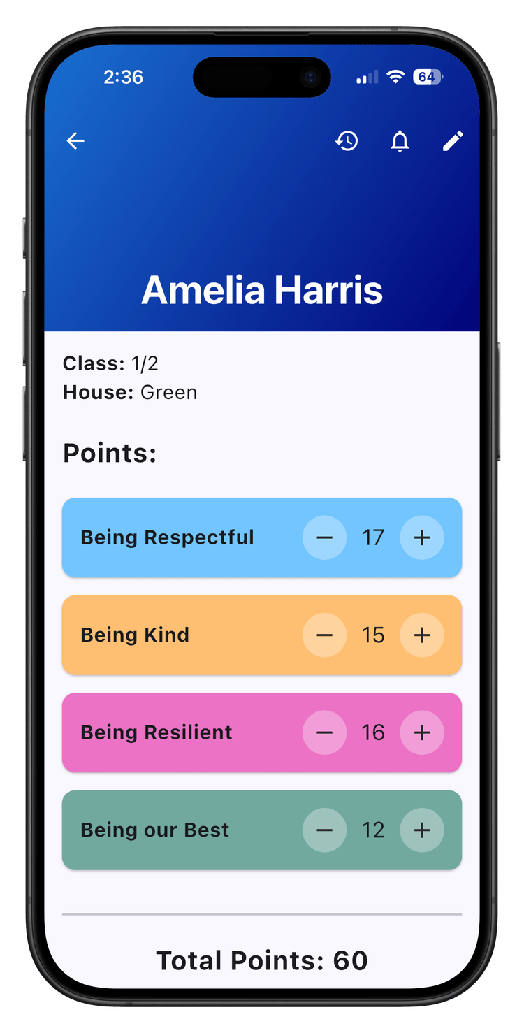 Built for Teachers — PosiTrack app screenshot