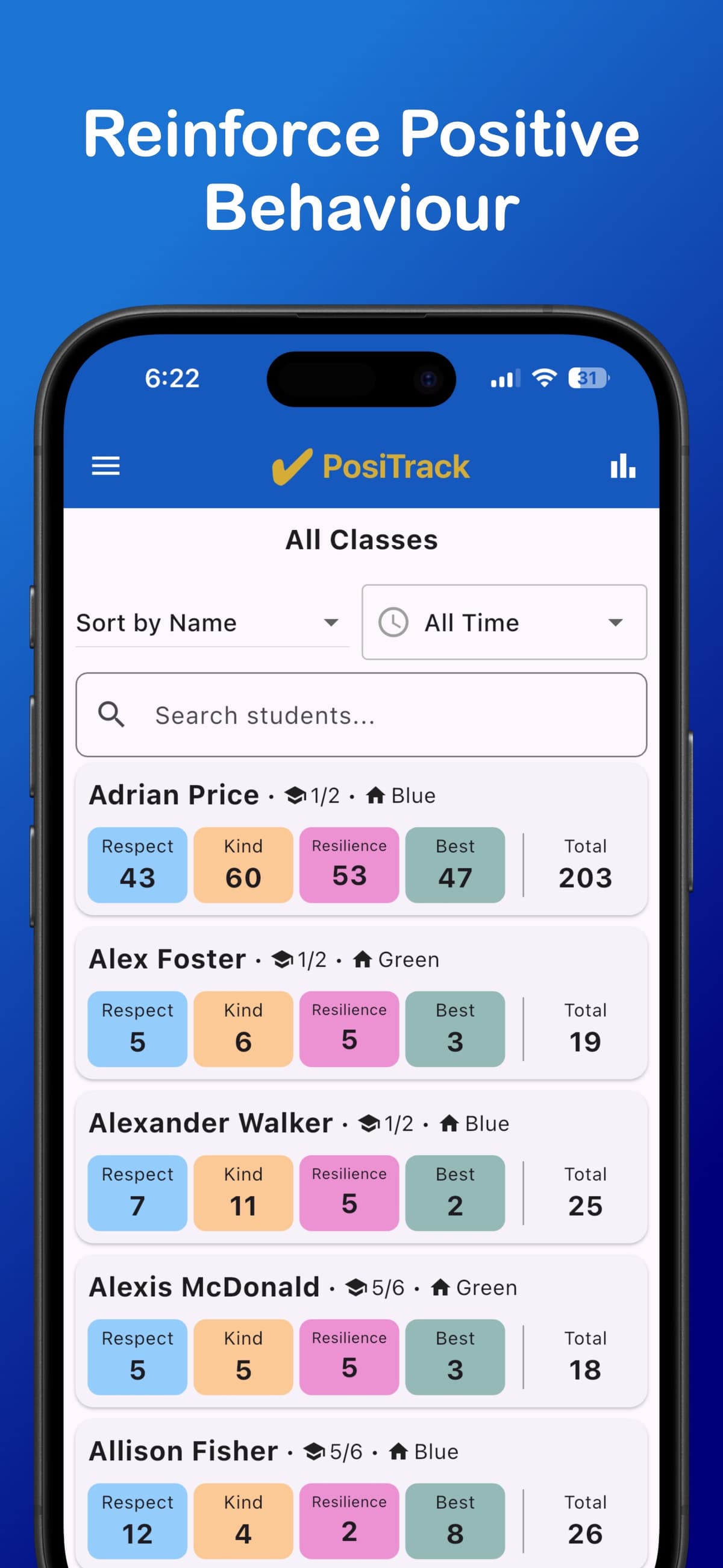 PosiTrack App Screenshot 1